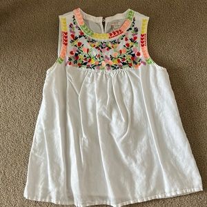 J. Crew Embroidered Tank